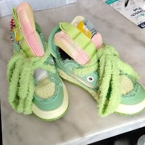 Kids Green and Yellow Shoes